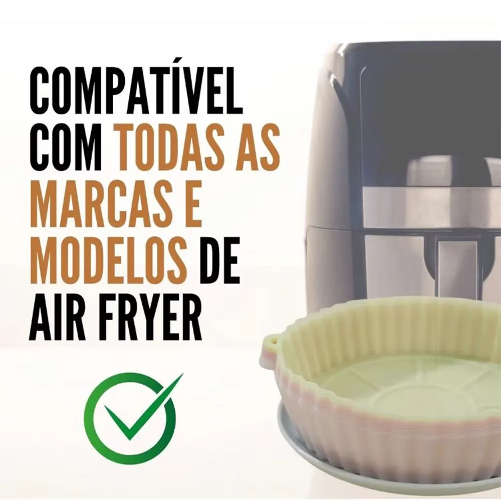 5 Shapes Reusable Silicone Non-stick Kit for Air Fryer Microwave Oven and Fryer Ideal For Healthy Baking if