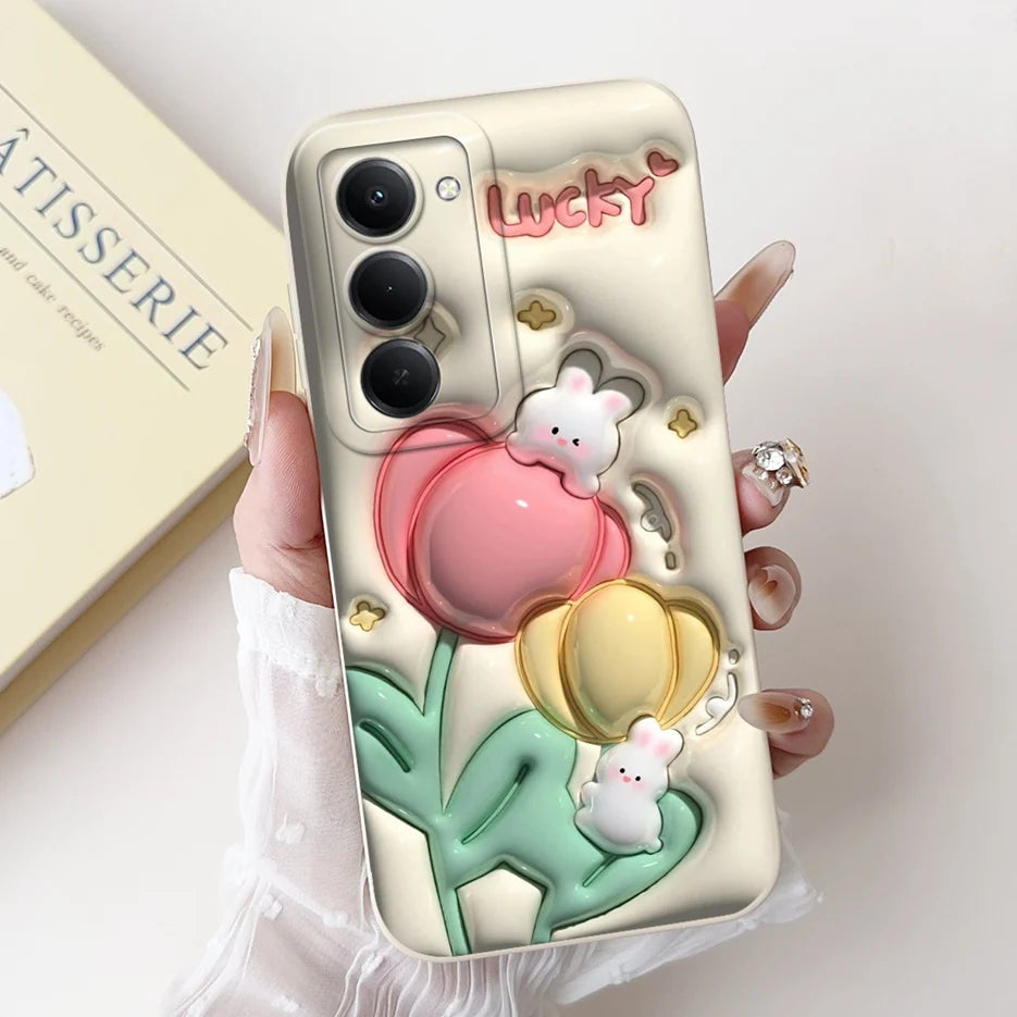 For Xiaomi Redmi 15 4G 5G Case Cute Panda Rabbit Cartoon Cover Shockproof Phone Case For Xiaomi Redmi 15 5G Redmi15 4G Soft Bags