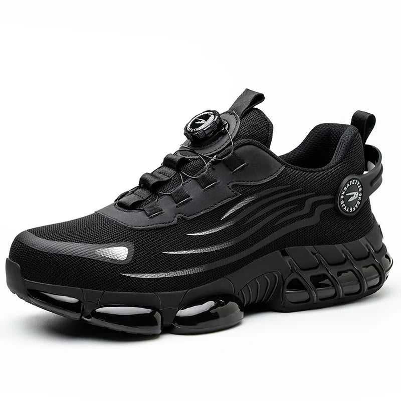 Unisex Rotating Button Safety Shoes Men For Work Sneakers Shoes Puncture-Proof Protective Women Shoes Steel Toe Work Boots