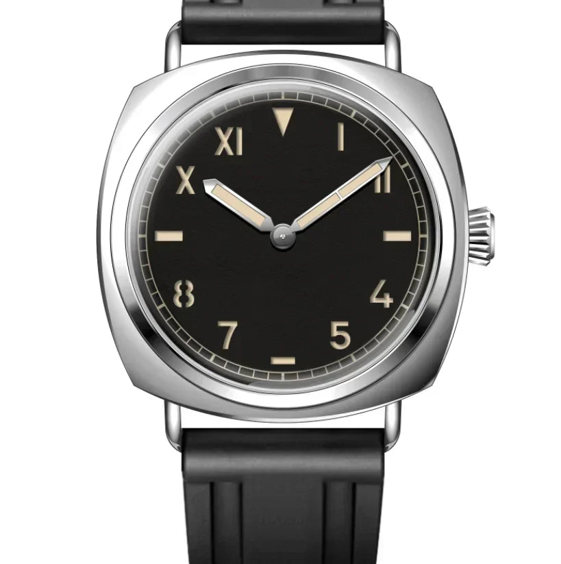 Homage Military Watches for Seiko Vh31 Sterile Dial Super Luminous 100M Waterproof Dome Len Vintage Men's Quartz Wristwatches