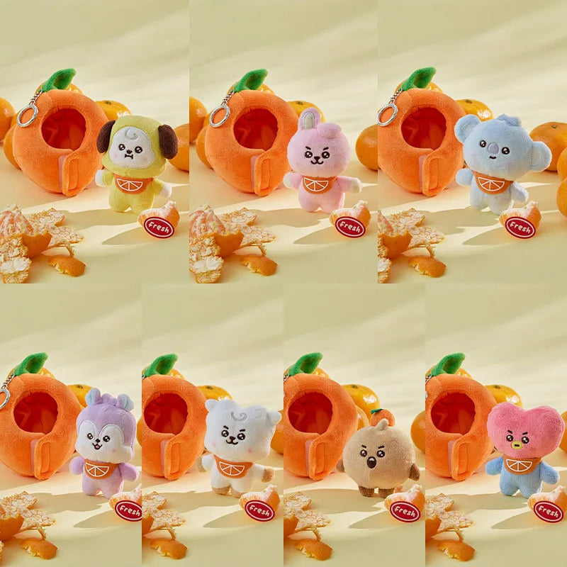 Korean Popular Cartoon Orange Series Pendent Doll Bag Decoration Key Chain Gift Couple Style Household Goods Small Gift