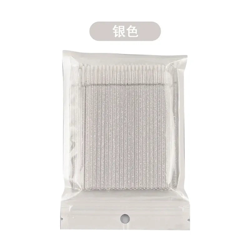 100Pcs Crystal Eyelash Cleaning Brush Lashes Extension Micro Cotton Swab Lash Removing Microbrush Beauty Makeup Tools