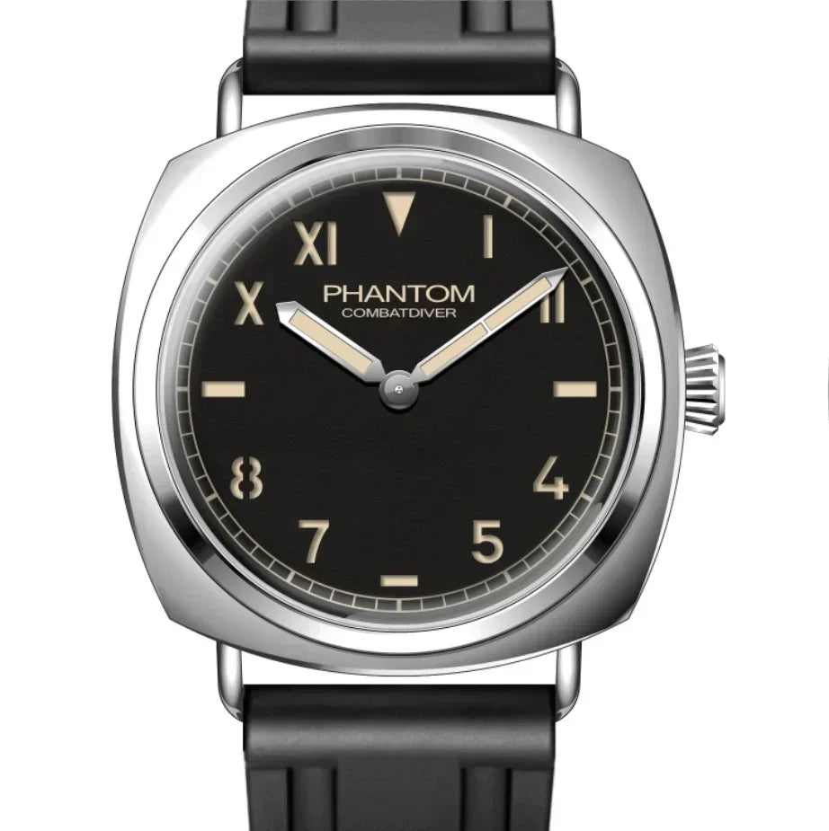 Homage Military Watches for Seiko Vh31 Sterile Dial Super Luminous 100M Waterproof Dome Len Vintage Men's Quartz Wristwatches