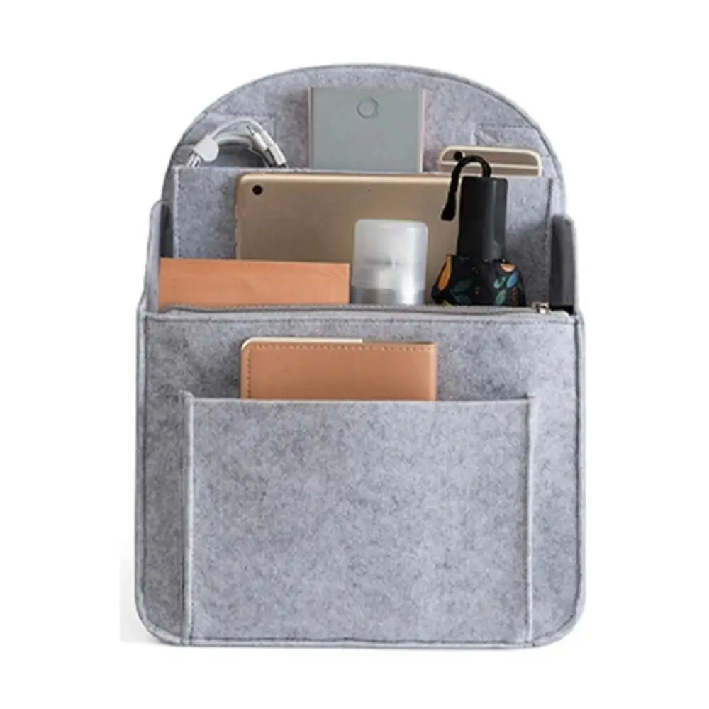 Makeup Organizer Felt Insert Bag for Interior Travel Bag Portable Bag Cosmetic Bags Fit Various Women Backpack Bags