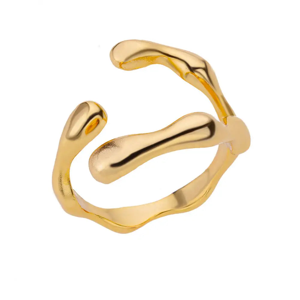 40 Style Rings for Women Stainless Steel Rings Classic Gold Color Adjustable Rings Wedding Aesthetic Jewelry Gift Free Shipping