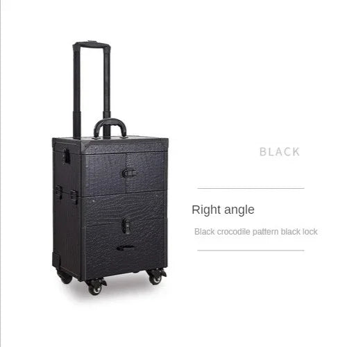 Travel Cosmetic Trolley Case Tattoo Storage Toolbox Multifunctional Makeup Case Professional Beauty and Nail Trolley Luggage
