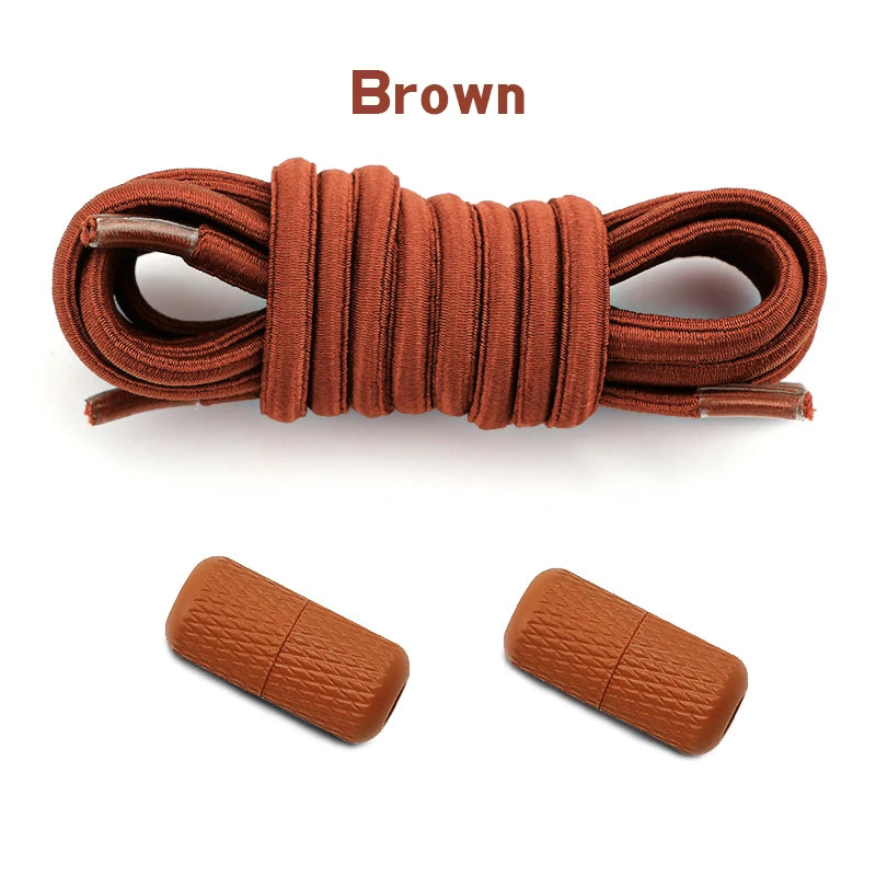 17 colors Round Elastic Laces without ties Metal Buckle Shoelace Sneakers Quick shoelaces Shoe Accessories 1Pair/2Pair