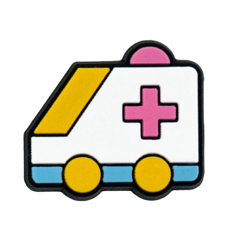 1/50PCS Cute Medical Style Shoe Charms,Heart Nurse Pill Pin Accessories for Sandals,Stethoscope Dental Shoes Clogs Buckle