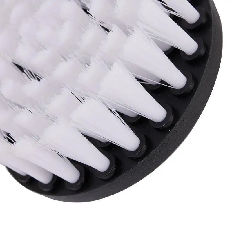 4-Inch Soft Drill Brush Attachment for Carpet, Leather, Upholstery, Glass & Tire Cleaning, Electric Scrubber Tool