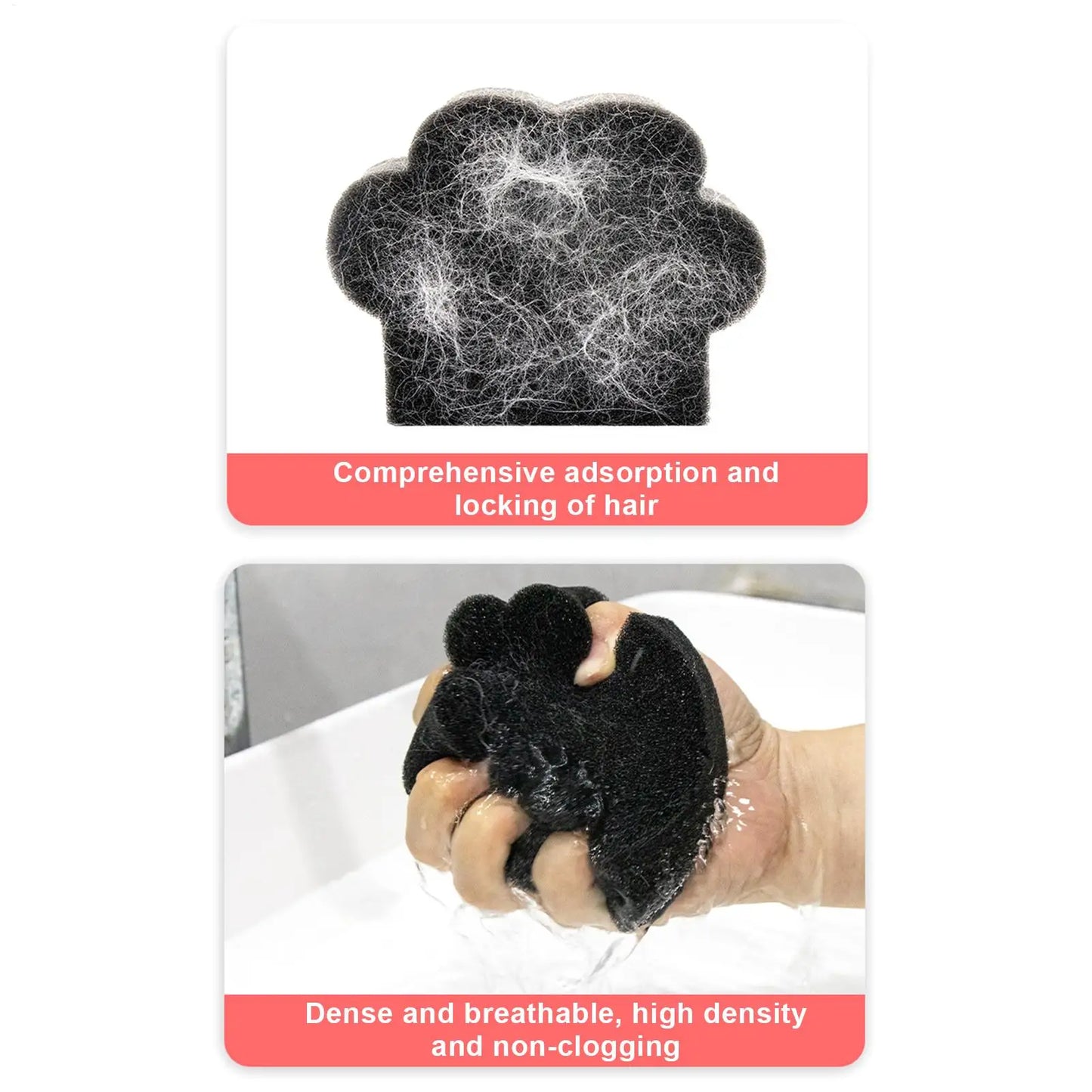 Pet Hair Remover Cat Paw Shape Laundry Sponge Washing Machine Lint Catcher Reusable Clothes Sofa Cat Dog F ur Cleaning Sponge
