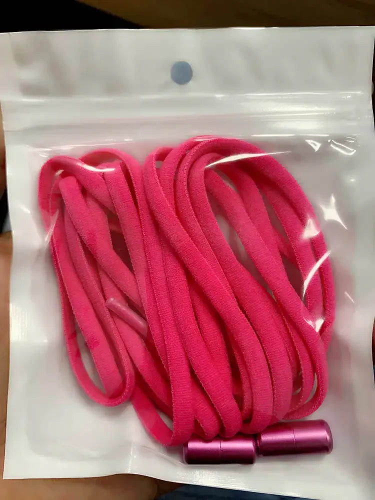 No Tie Elastic Stretchy Shoelaces Capsule Metal Lock, Tieless for Sneakers Shoe Accessories, Adjustable Durable One Size Fit All