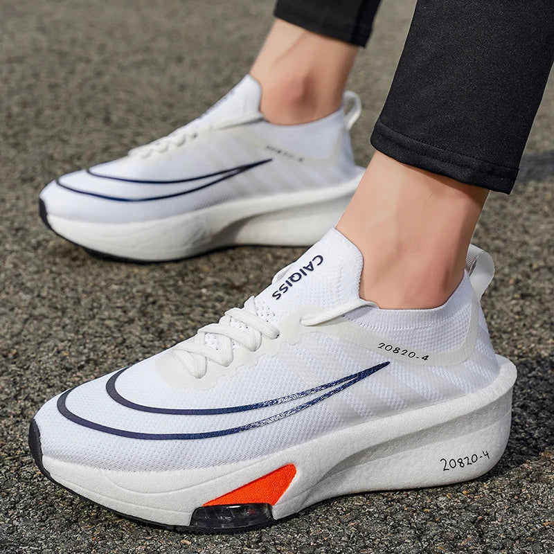 Men's Casual Sports Running Shoes - Lightweight Cushioning Sneakers with Breathable Toe Design and Non-Slip Sole - Suitable for Gym, Jogging, and Everyday Wear - All-Season Performance Shoes with a Dynamic Appearance, Stable