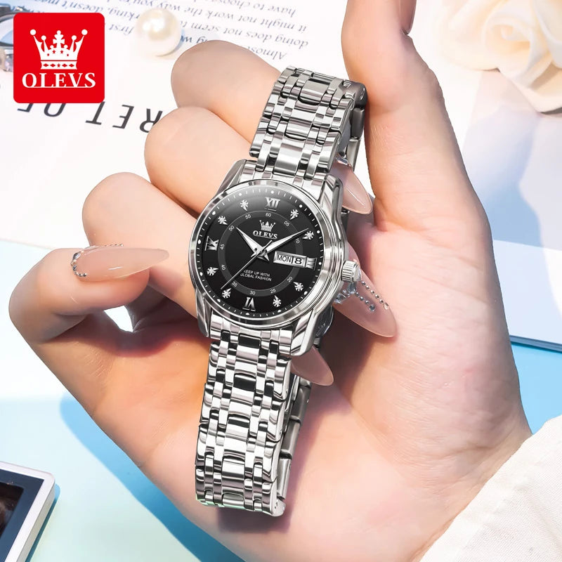 OLEVS 5513X Perfume Womens Watch Original Quartz Watch Waterproof Luminous Day Date Ladies Watches Fragrant Watch Gift New Reloj