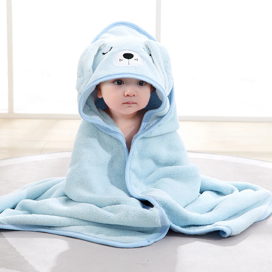 1 Piece of Multifunctional Absorbent Baby Bath Towel, Suitable for Infants and Toddlers Aged 0-2, Soft and Comfortable, with Cute Animal Cartoon Design, Machine Washable, Skin-Friendly and Soft, Baby Bath Towel, Gift for Your