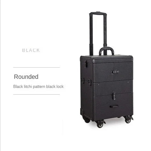Travel Cosmetic Trolley Case Tattoo Storage Toolbox Multifunctional Makeup Case Professional Beauty and Nail Trolley Luggage