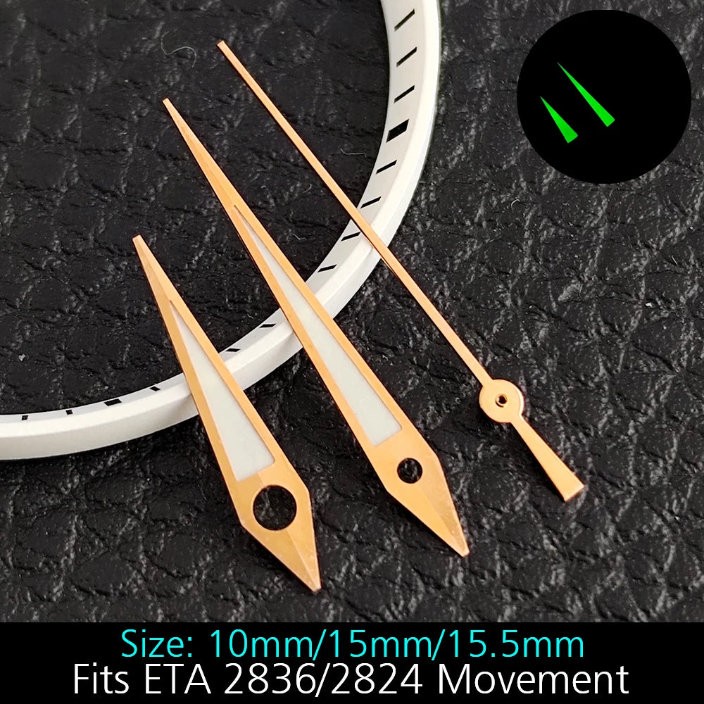 High Quality ETA-Series Hands Green Super Luminous Fits ETA 2824 2892 2836 2834 Movement Watch Accessories Watches For Men