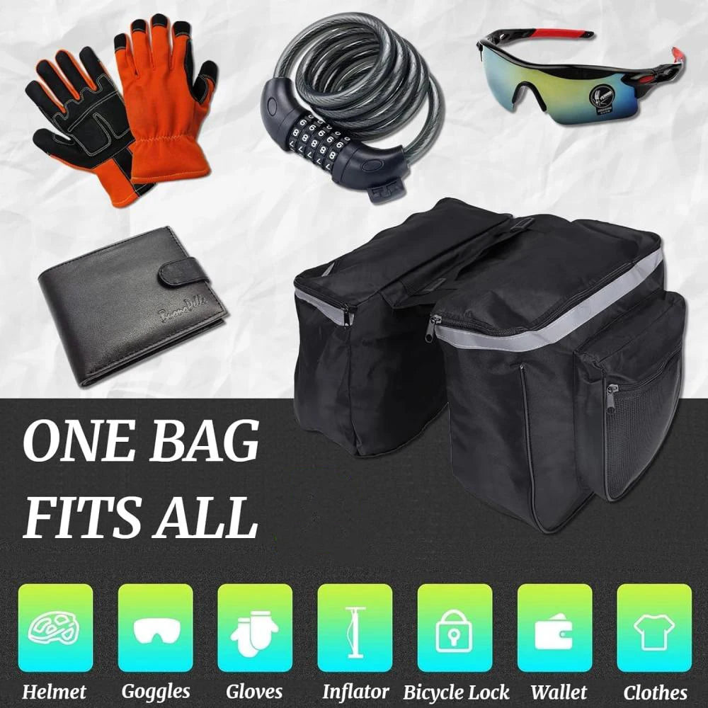 DOMEN Bicycle Rear Seat Bag Large Capacity Waterproof Double Side Pannier Bag Bicycle Rear Seat Tail Bag Bike Accessories