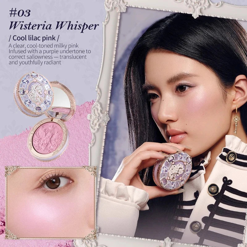 Flower Knows Blusher Butterfly Cloud Collar Collection Rouge Box Duo Blush For Dark Skin Peach Makeup For Cheeks Matte Finish