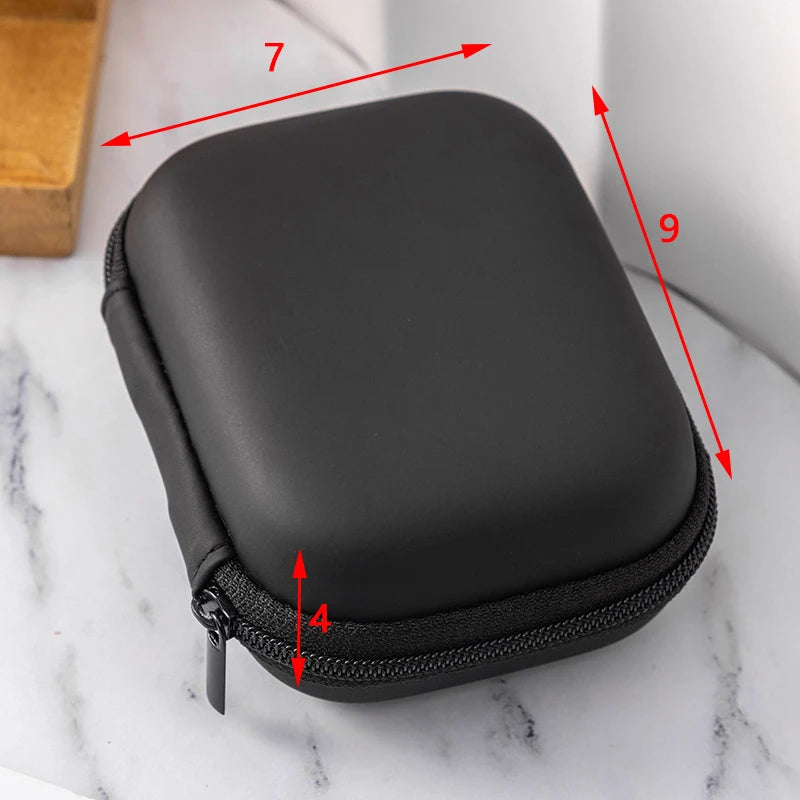 New Portable Mini 3C Hard Shell Digital Gadgets Storage Bag Artificial Leather Earphone Charger Case Data Cable U Disk Organizer