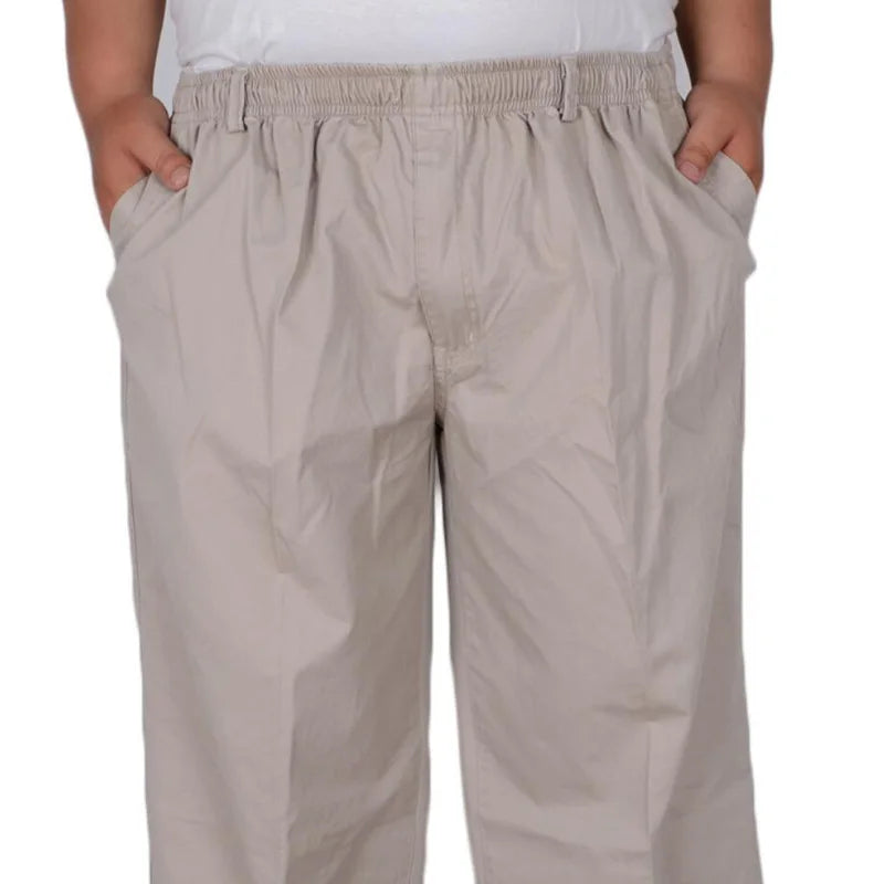Spring Summer Men cargo pants simple cotton khaki Stretch loose 8XL 9XL 10XL 12XL 13XL Pants Big Size Oversize Straight Trousers