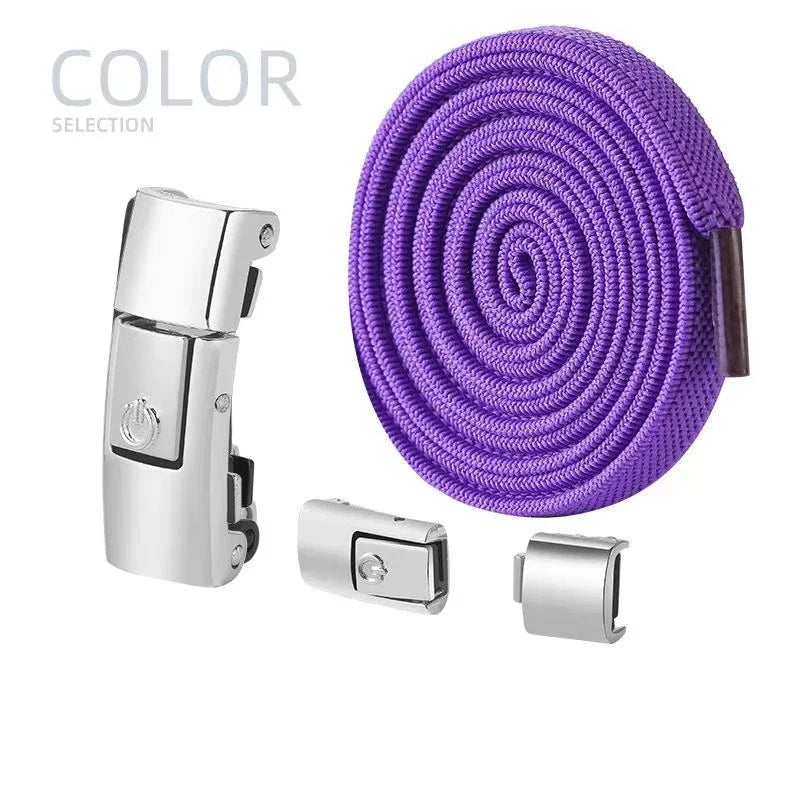 New Press Lock Shoelaces Without ties Gradient Flats Elastic Laces Sneakers Kids Adult No Tie Shoe laces for Shoes Accessories