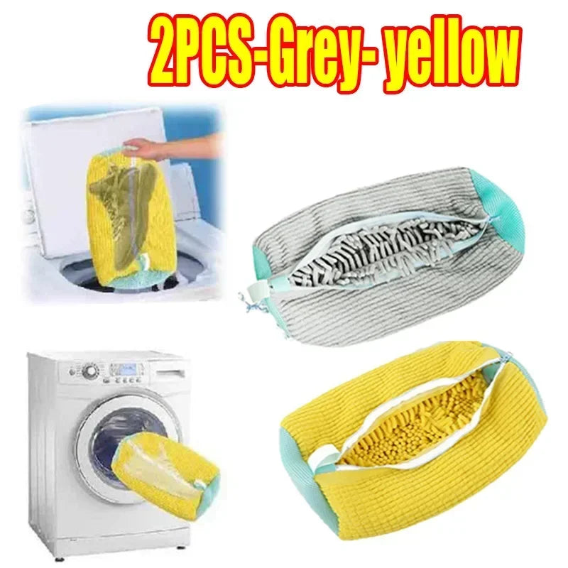 Reusable Plastic Shoe Laundry Bag - Sneaker Cleaning Kit, Ideal for Home Storage and Travel，round for Sneakers and Shoes