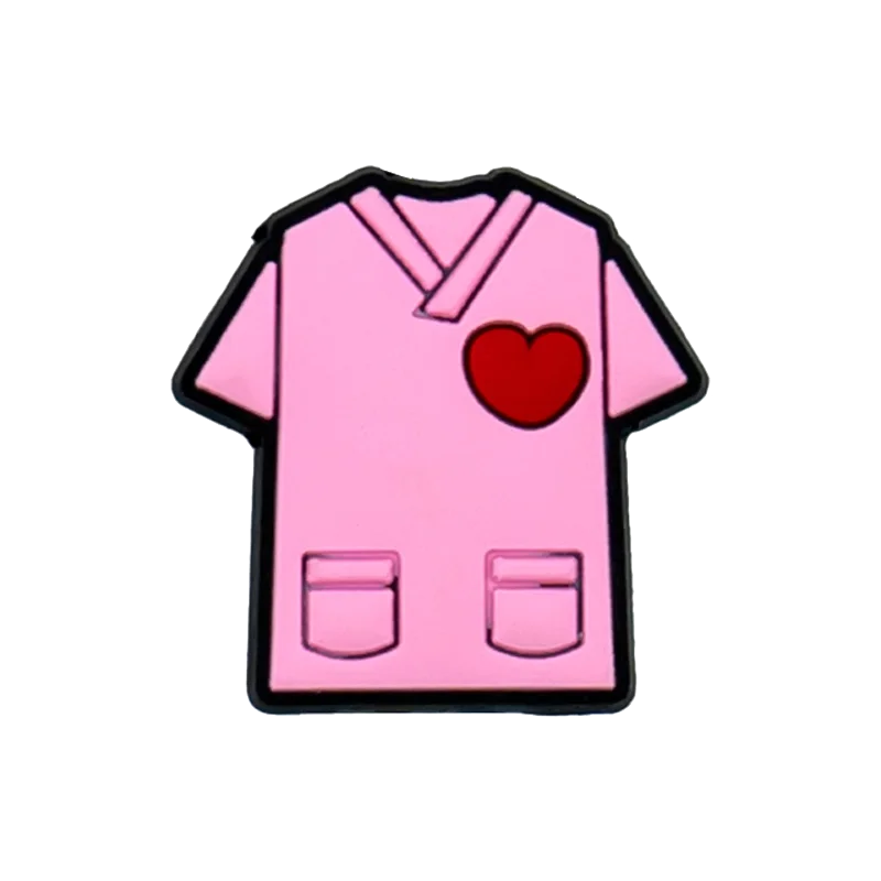 1/50PCS Cute Medical Style Shoe Charms,Heart Nurse Pill Pin Accessories for Sandals,Stethoscope Dental Shoes Clogs Buckle