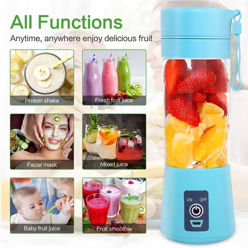Automatic Mini Electric Juicer Cup USB Rechargeable Fruit Blender Portable Squeezer for Orange Lemon Fresh Juice Making