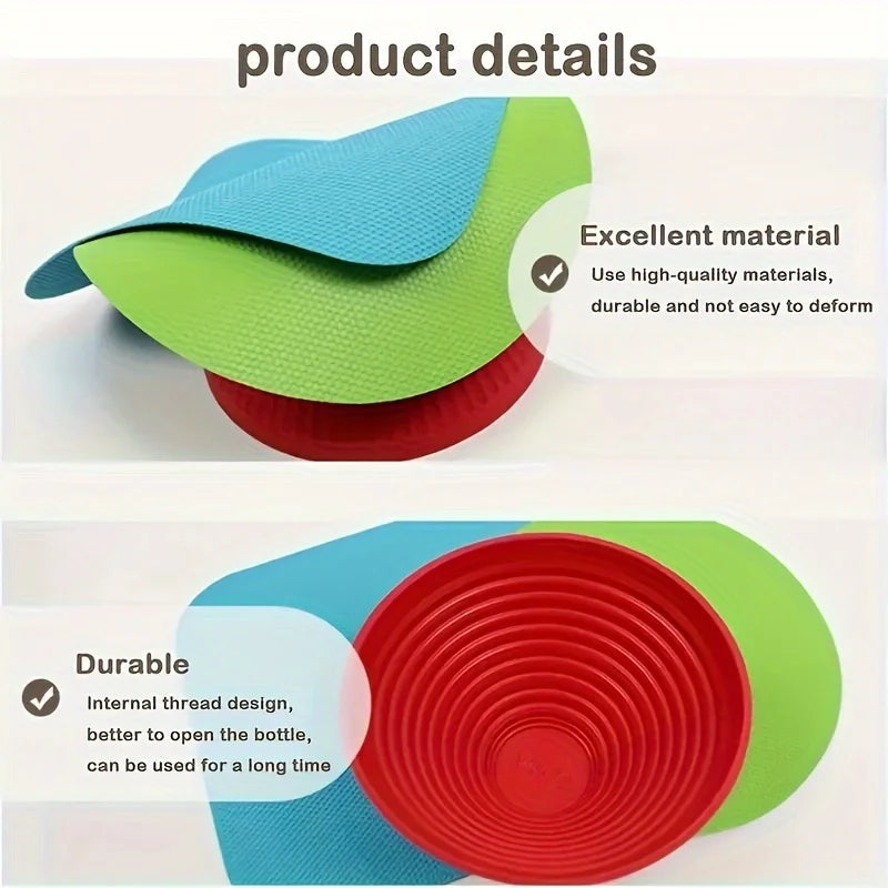 1/3pcs Rubber Can Opener Pad Reusable Bottle Opening Booster Anti-slip Easy-to-Use Gripper for Elderly Children Kitchen Gadgets