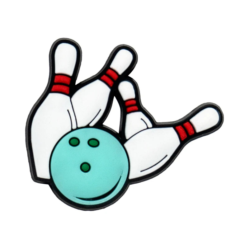1/25PCS Cactus Shoe Accessories, Dumbbell and Bowling Shoe Charms for Boys, Cross Car Pins for Decoration Sandals
