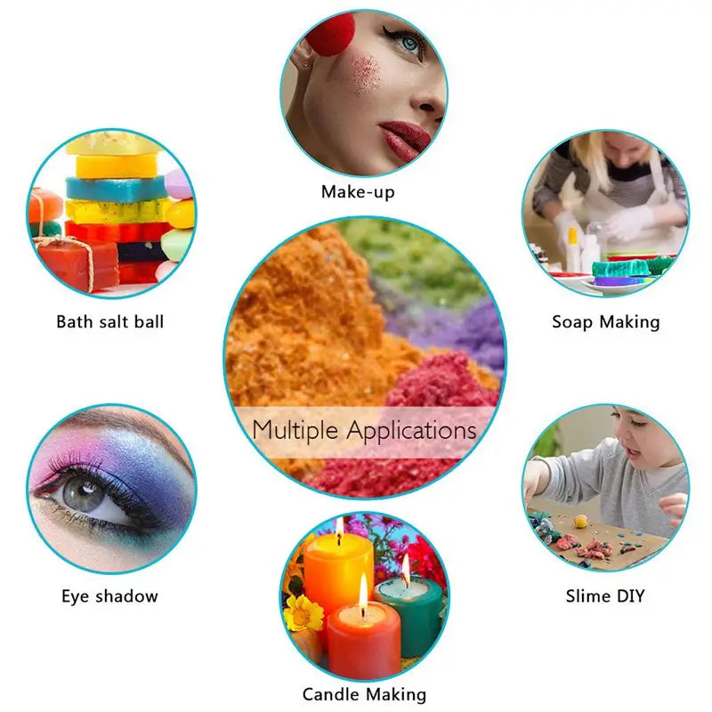 128Colors Luster Pearlescent Mica Powder DIY For Soap Candle Dye Epoxy Resin Paint Colorant Powder Makeup Cosmetic Pearl Pigment