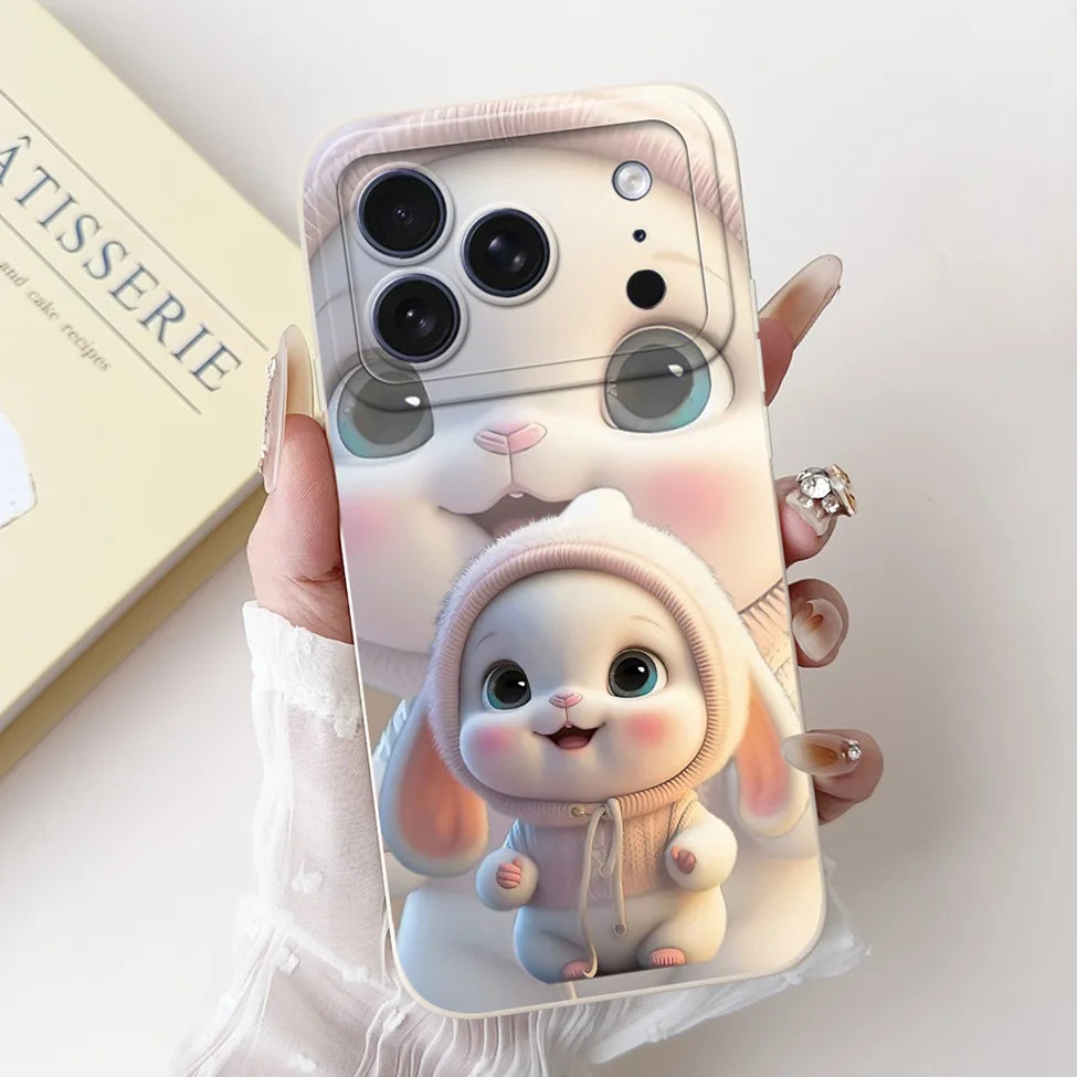 For iPhone 17 Pro Case Silicone Luxury Flowers Cute Kawaii Funny Painted Cover For iP 17 Pro Phone Case A3256 A3522 A3523 A3524
