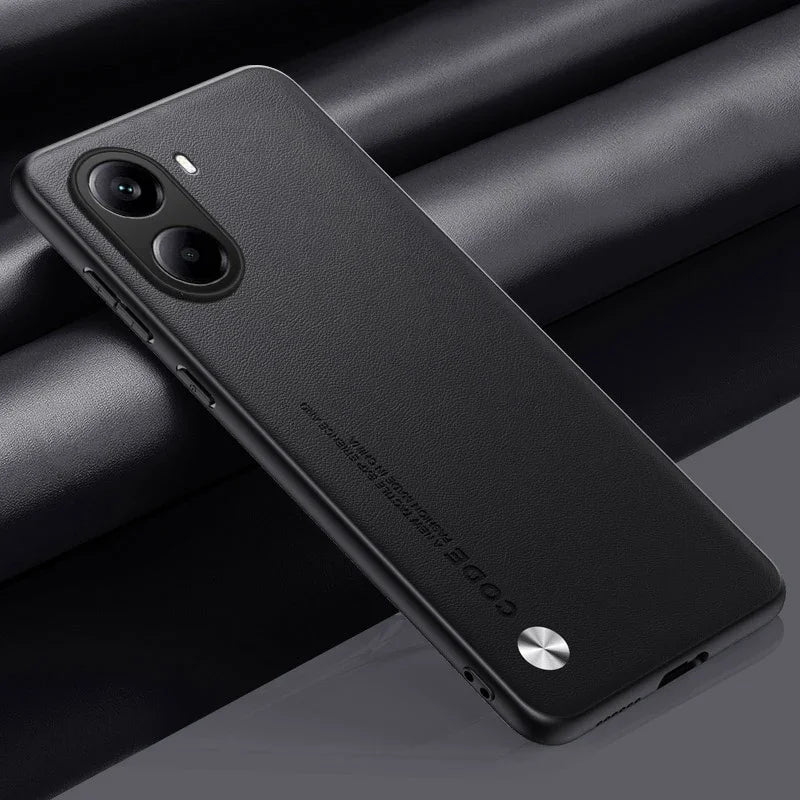 Luxury Leather Phone Case For Xiaomi Poco X7 Pro 5G X7Pro Protective Cover Matte Silicone Shockproof Case For PocoX7 Pro Coque