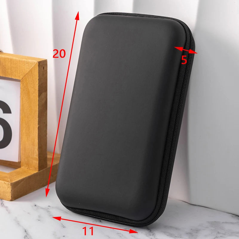 New Portable Mini 3C Hard Shell Digital Gadgets Storage Bag Artificial Leather Earphone Charger Case Data Cable U Disk Organizer