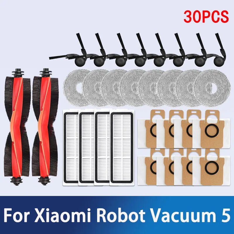 For Xiaomi Robot Vacuum 5 / OV31GL Cleaner Accessories Main Side Brush Mop Cloth HEPA Filter Dust Bag Replacement Spare Parts
