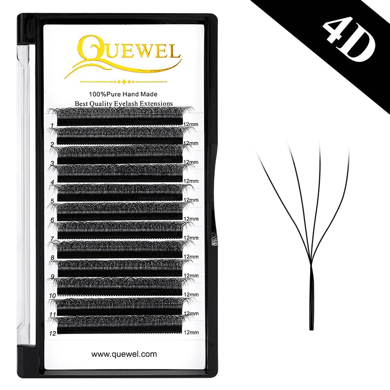 Quewel W Volume Eyelashes 3D/4D/5D/6D/8D Shape Eyelash Extensions Fans 8-14mm Curl New False Eye Lash Wholesale Makeup Tool