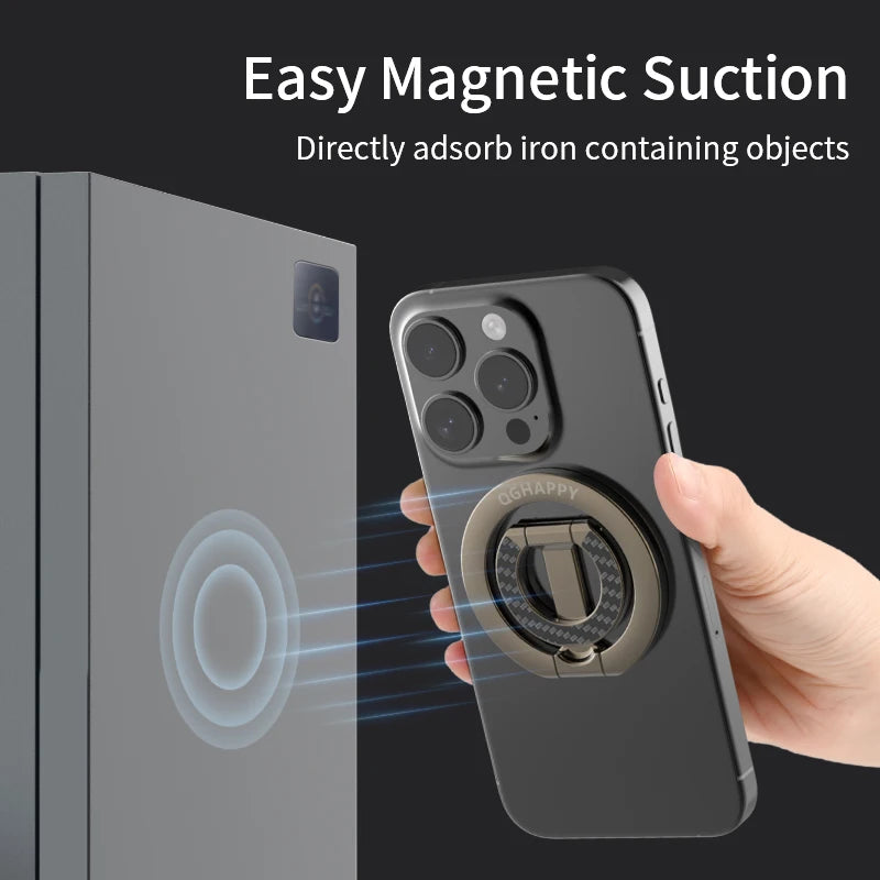 Mobile Phone Strong Magnetic Holder for Magsafe Double-sided Magnet Stand Portable Folding Ring Bracket for  Phone 14 15 16