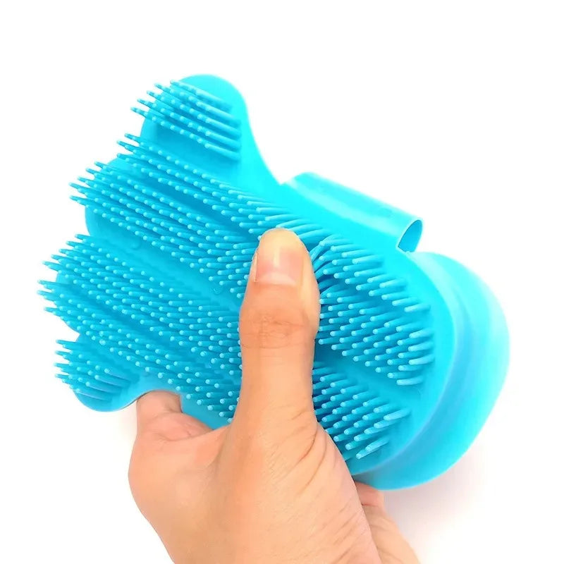 Pet Silicone Bath Brush Massage Glove Pet Hair Remover Deshedding Grooming Tool for Small Large Dogs Cats Cat Massage Comb Comb