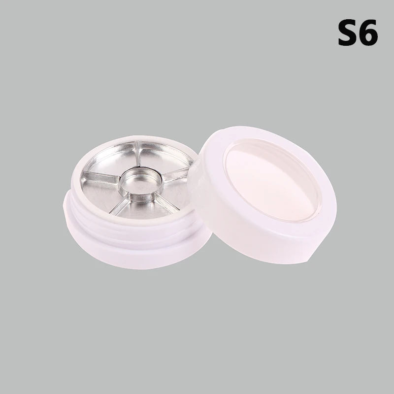 Empty Eye Shadow Case Makeup Palette Box Plastic Skylight Clear Lid Aluminum Pan Round Creamy Concealer Container