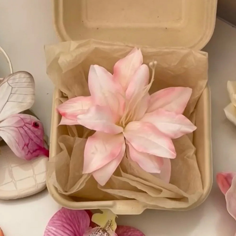 1Pair Thai Fairy Butterfly Flower Shoe Buckles Phalaenopsis Shoe Flower Sandals Sweet Butterfly Orchid Shoe Accessory Shoe Clips