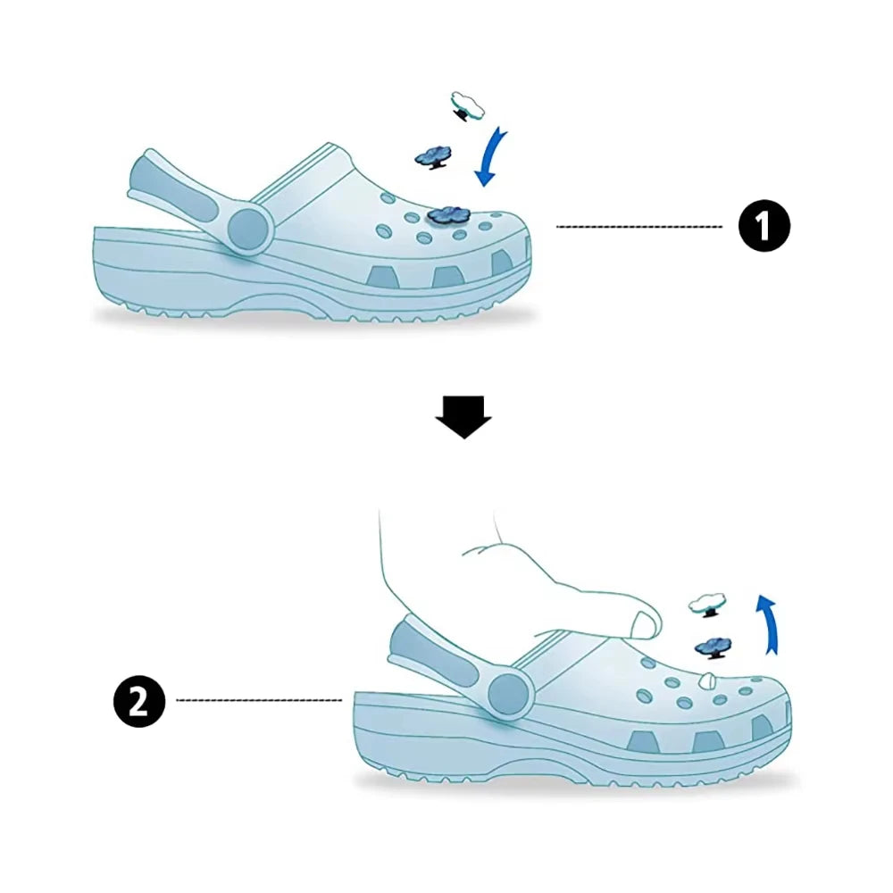 50-200Pcs Random mixing Cartoon Shoe Charms for Clogs Bubble Slides Sandals PVC Shoe Decorations Accessories For Teens Or Gifts