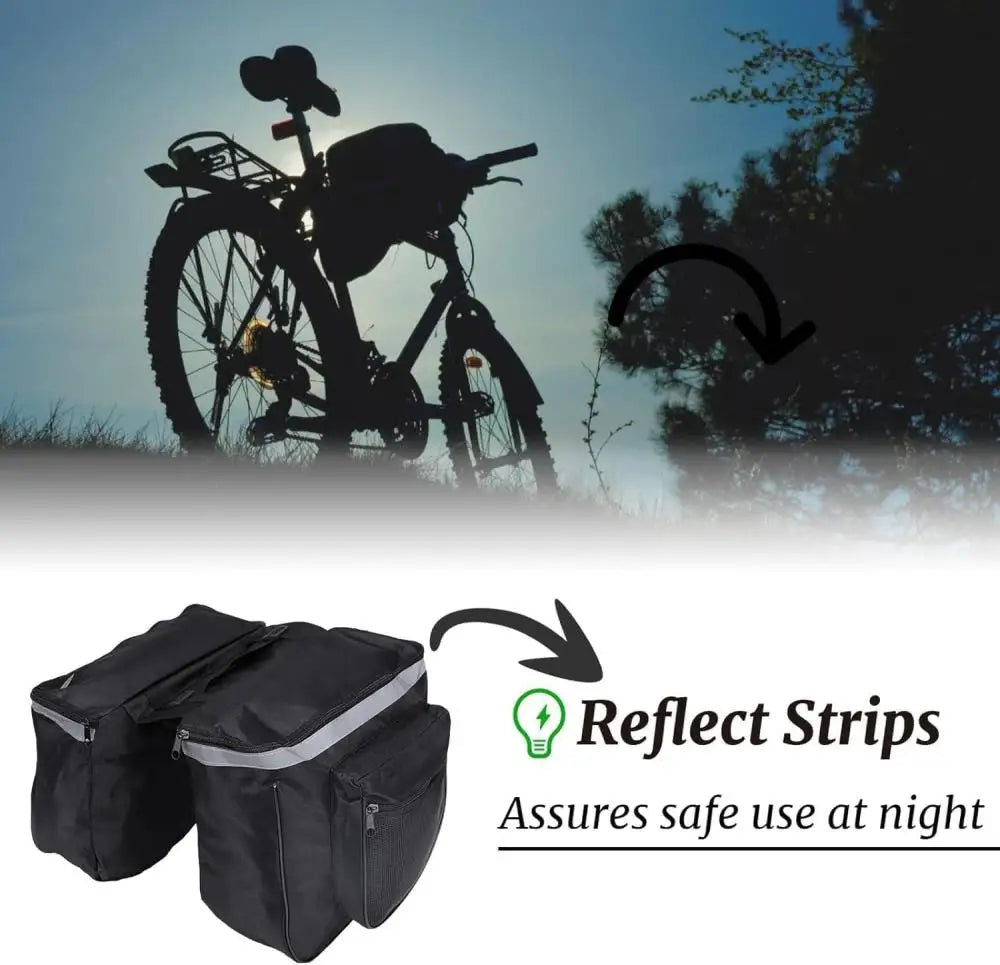 DOMEN Bicycle Rear Seat Bag Large Capacity Waterproof Double Side Pannier Bag Bicycle Rear Seat Tail Bag Bike Accessories