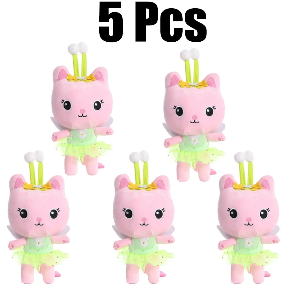 25cm 8Pcs Gabby doll house plush toy cartoon stuffed animal mermaid cat mermaid plush doll children's Christmas gift