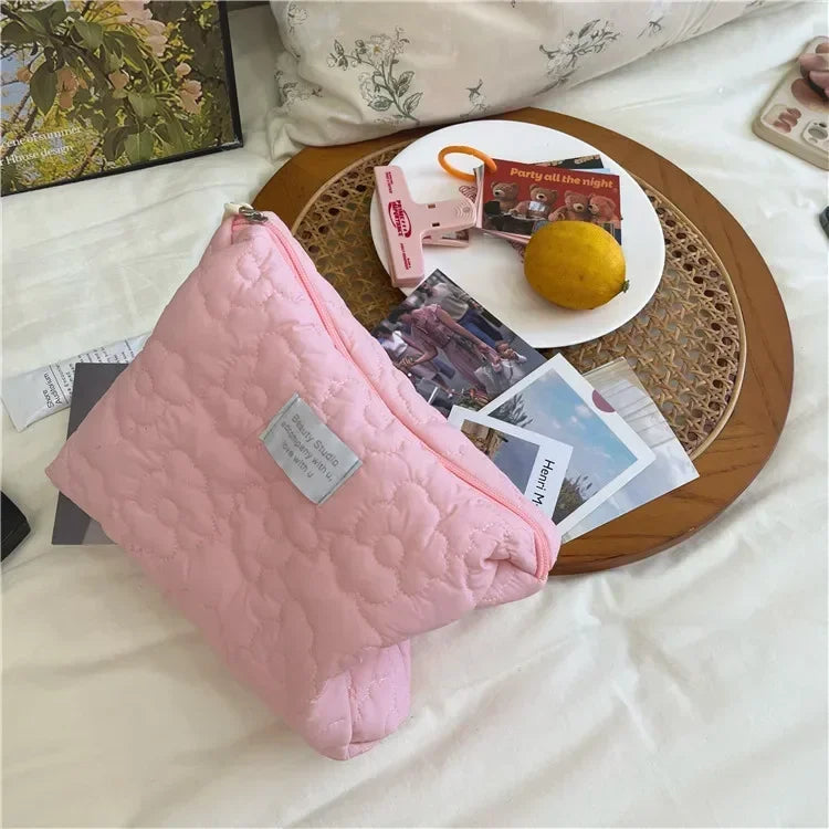 Flower Pattern Women Makeup Bag Toiletries Cosmetic Organizer Zipper Bag Travel Wash Pouch Cosmetic Bag Make Up Bags