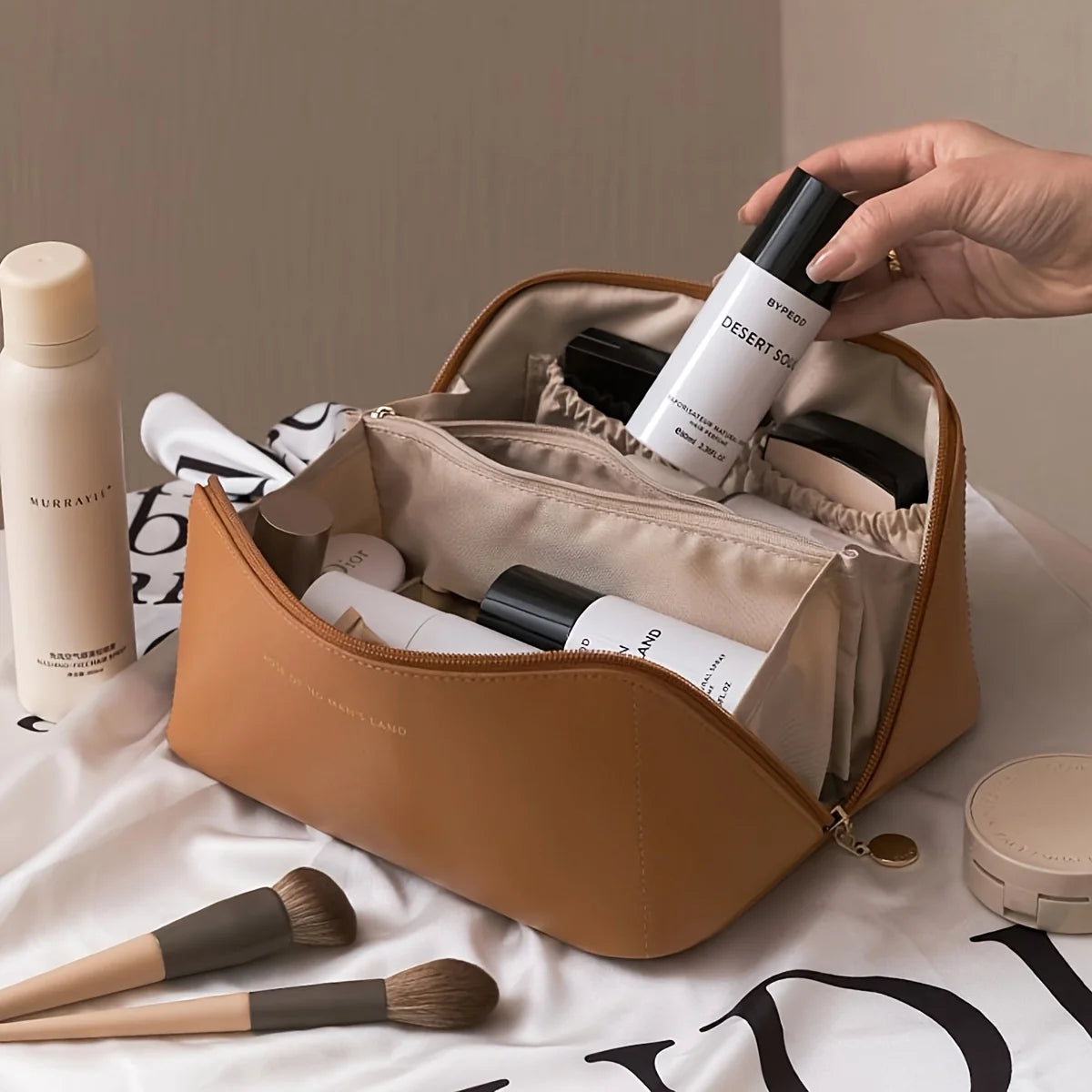 Makeup Organizer Female Toiletry Kit Bag Make Up Case Storage Pouch Luxury Lady Box, Cosmetic Bag, Organizer Bag For Travel Zip