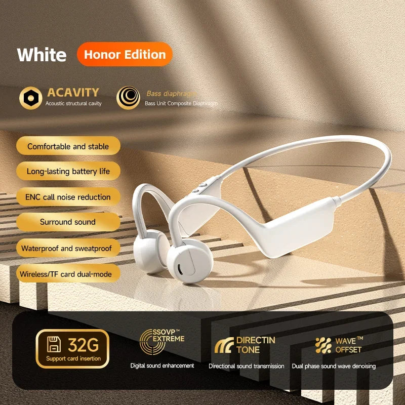 Wireless Bone Conduction Headset Swimming Sports Headphone IPX8 Bluetooth 5.4 With Mic Waterproof Exercise Fitness 2026 NEW