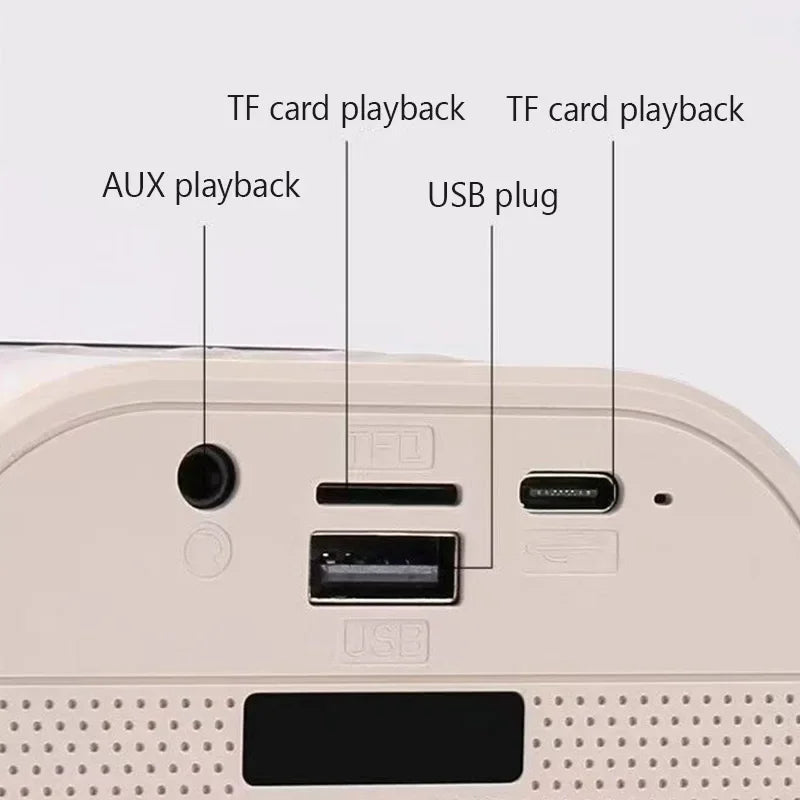 Portable Bluetooth K12 Machine Speaker With 1-2 Wireless Microphones HiFi Singing Family Loudspeaker Children's Gift