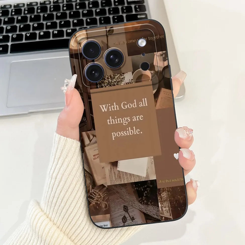 For iPhone 17 Pro Case Silicone Luxury Flowers Cute Kawaii Funny Painted Cover For iP 17 Pro Phone Case A3256 A3522 A3523 A3524