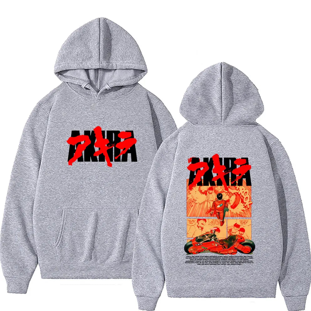 Japanese Science Fiction Cartoon Movie Anime Akira Shotaro Kaneda Graphic Hoodie Men Women Cotton Oversized Pullover Sweatshirt