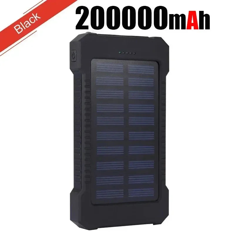 OnePlus 200000mAh Solar Power Bank Portable Large Capacity Charger Compatible USB-A And USB-C With Flashlight For IPhone Huawei